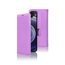 Étui portefeuille violet pour iPhone 12 et iPhone 12 Pro