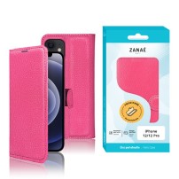 Étui Portefeuille Fushia pour iPhone 12 et 12 Pro