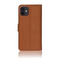 Etui Portefeuille Zanae pour iPhone 12 et 12 Pro en marron