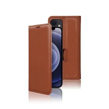 Etui Portefeuille Zanae pour iPhone 12 et 12 Pro en marron