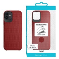Coque Double Layer Rouge pour iPhone 12 et 12 Pro