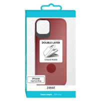Coque Double Layer Rouge pour iPhone 12 et 12 Pro