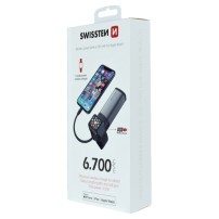 Power Bank Swissten 2 en 1 6700 mAh en noir