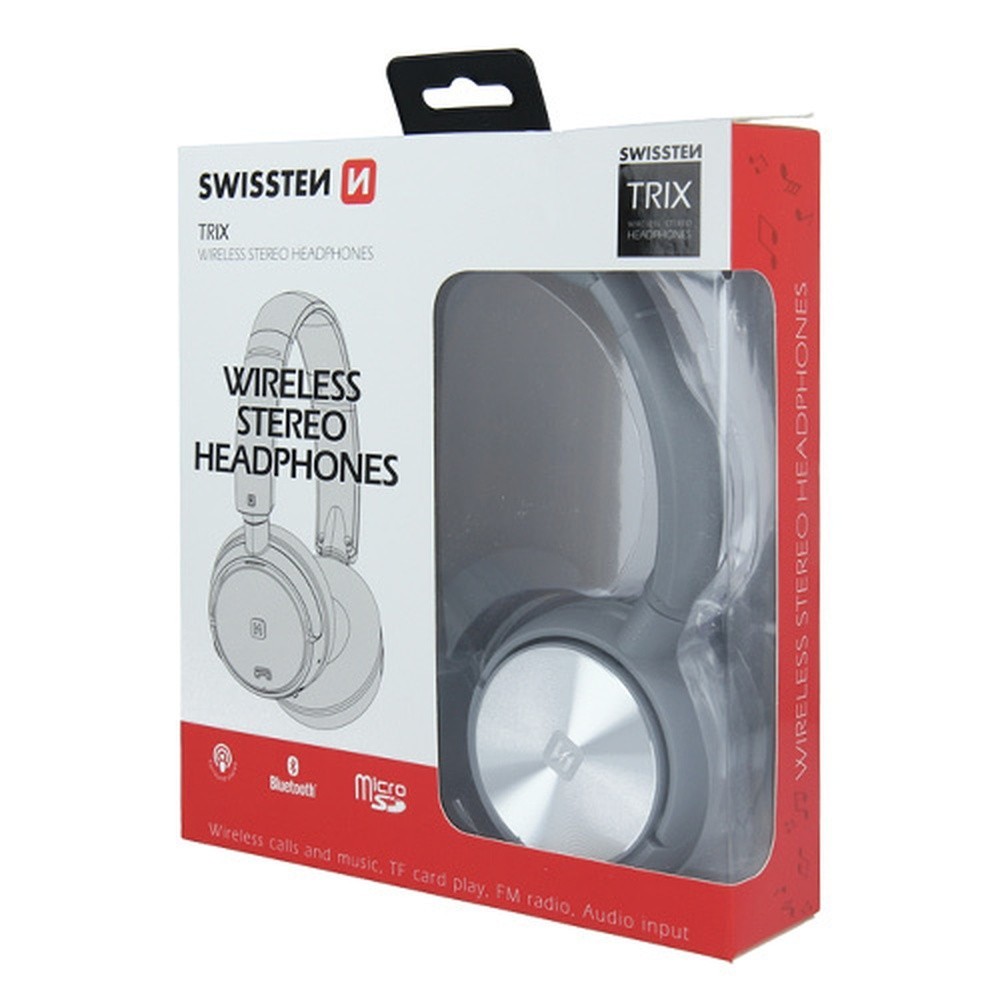 Casque Bluetooth Trix Swissten gris