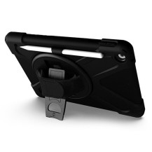 Coque renforcée noire pour iPad 10.2 sur pied rotatif