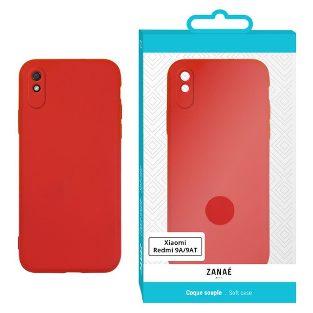 Coque Zanae Color Rouge pour Xiaomi Redmi 9A et 9AT