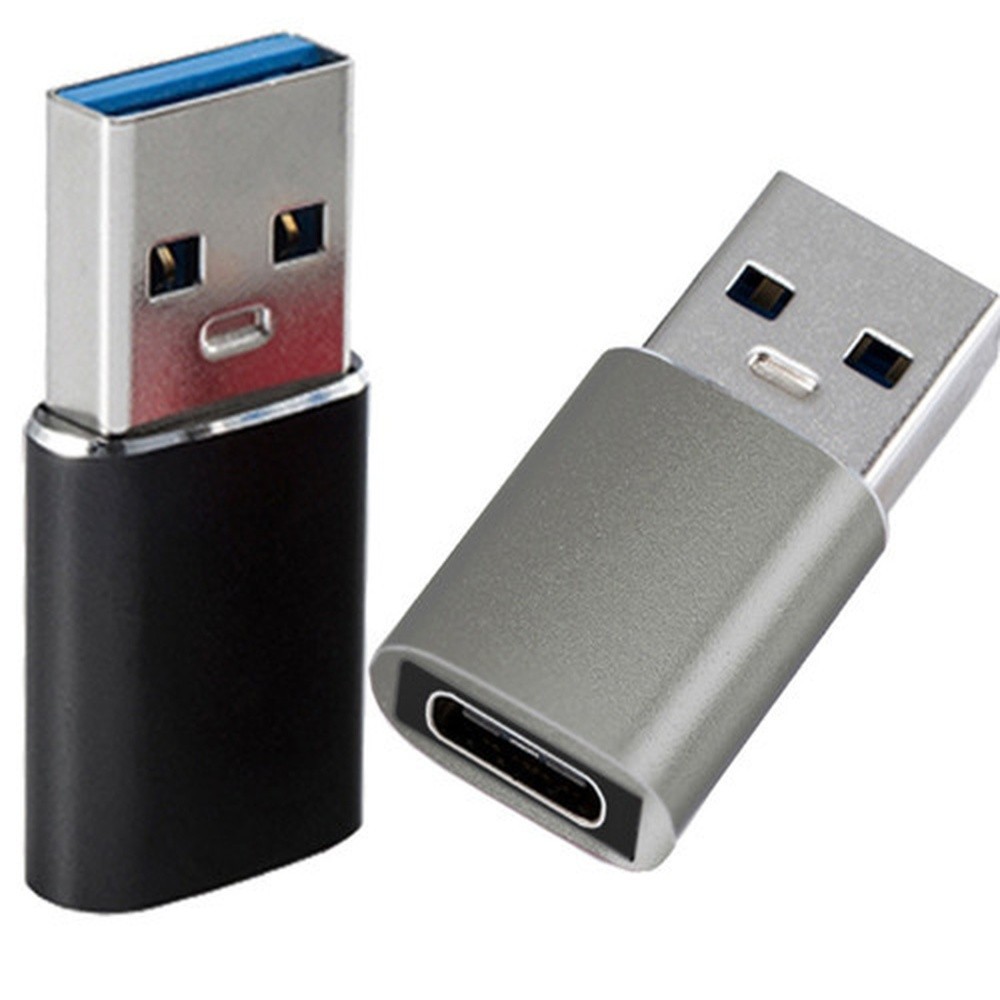 Adaptateur USB-A mâle vers USB-C femelle noir