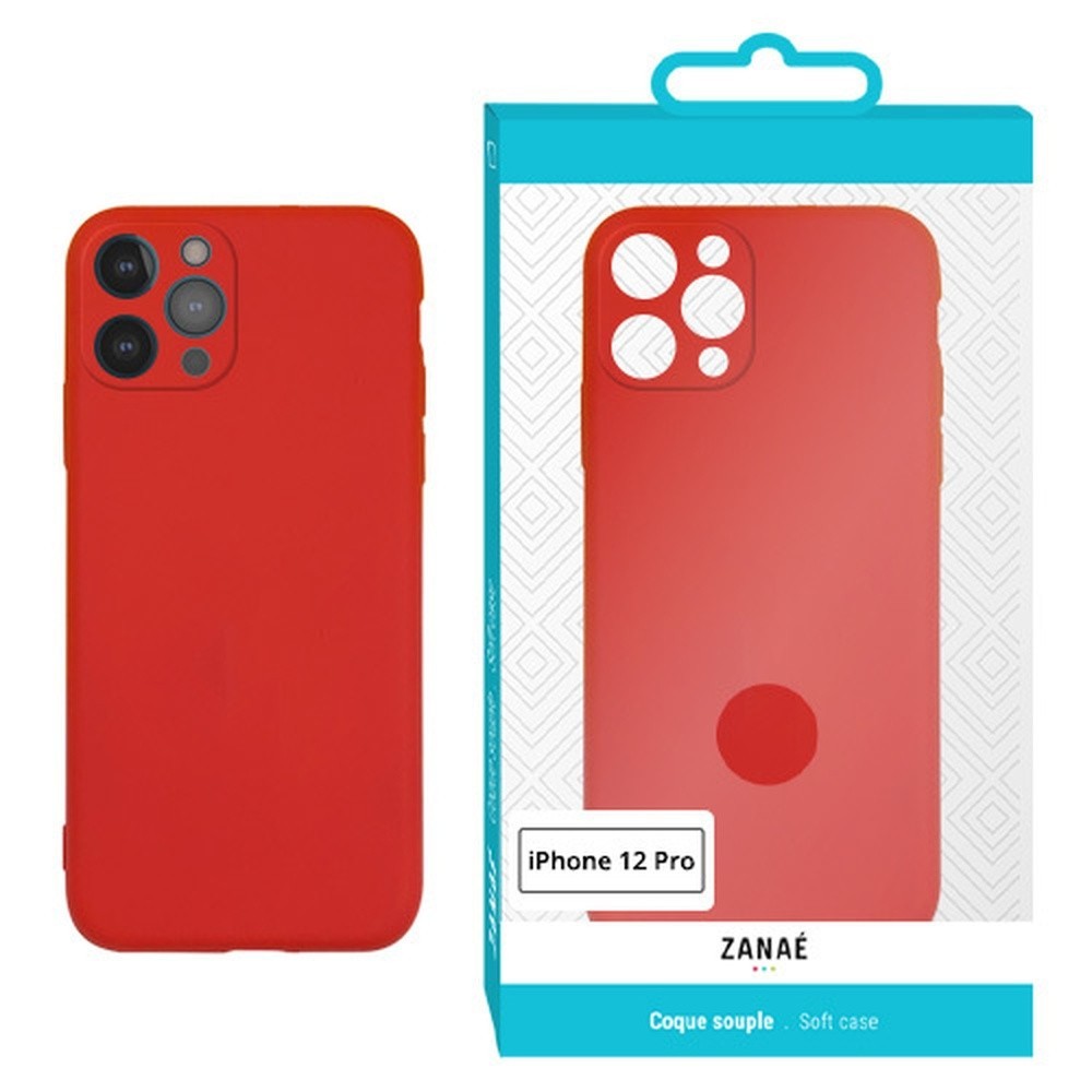 Coque Zanae Color rouge pour iPhone 12 Pro en TPU