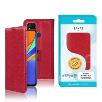 Étui portefeuille rouge pour Xiaomi Redmi 9C