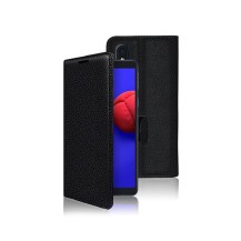 Étui portefeuille noir pour Galaxy A01 Core