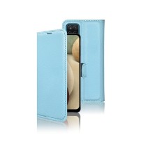 Étui Portefeuille Zanae bleu clair pour Samsung Galaxy A12 et M12