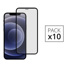 Verres trempés Full Cover pour iPhone 12 et iPhone 12 Pro noirs