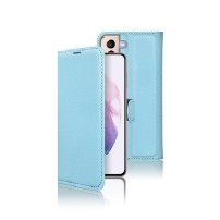 Etui Portefeuille Zanae Bleu Clair compatible Galaxy S21