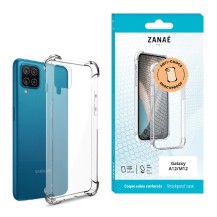 Coque silicone transparente avec coins renforcés pour Galaxy A12/M12