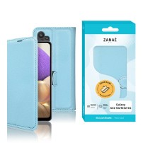 Etui Portefeuille Zanae bleu clair pour Galaxy A32 et M32 5G