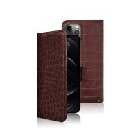 Étui Zanae Croco pour iPhone 12 Pro Max en couleur chocolat