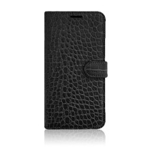 Etui Zanae Croco Noir pour Galaxy A02s