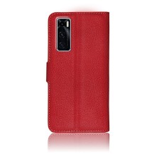 Élégant étui portefeuille rouge pour Vivo Y70