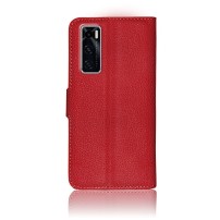 Élégant étui portefeuille rouge pour Vivo Y70