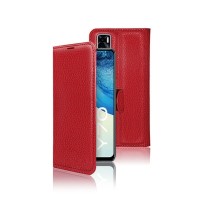 Élégant étui portefeuille rouge pour Vivo Y70