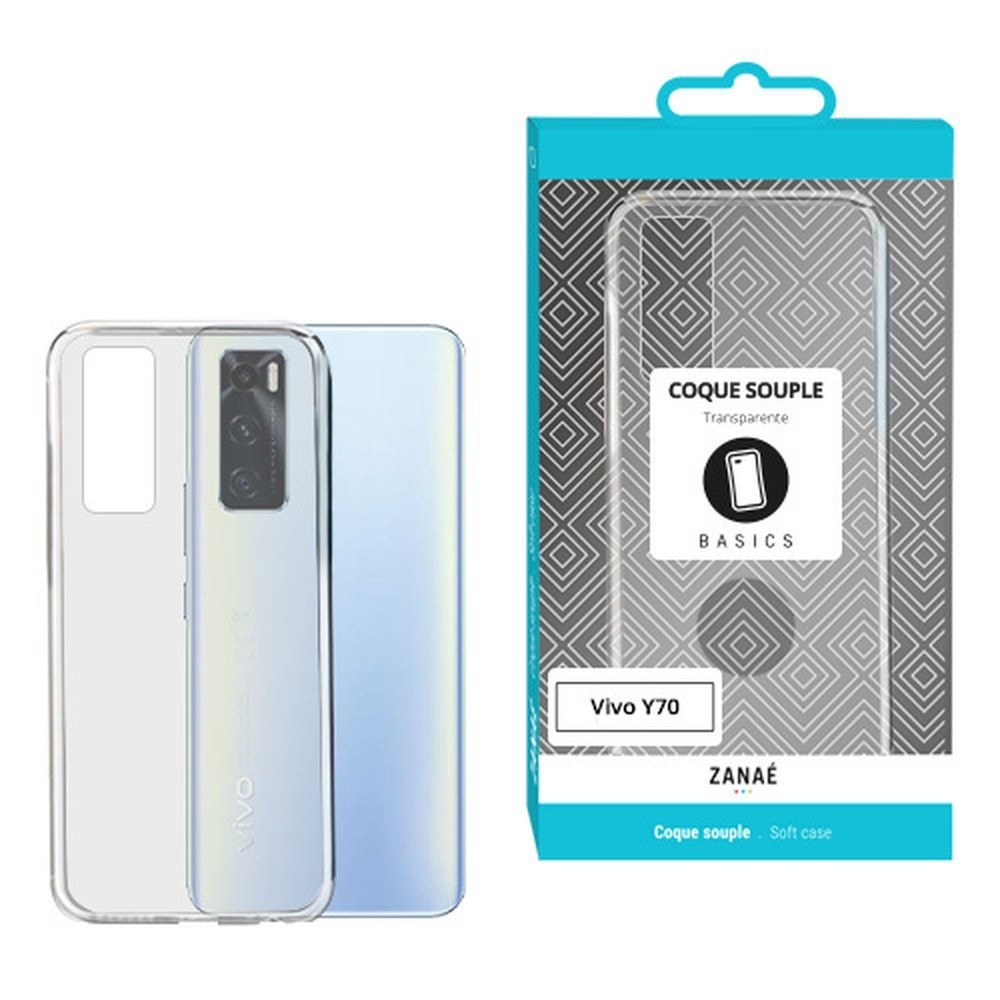 Coque Softgel transparente pour Vivo Y70 protégeant un smartphone