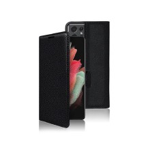 Etui Portefeuille Zanae pour Galaxy S21 Ultra 5G Noir