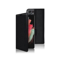 Etui Portefeuille Zanae pour Galaxy S21 Ultra 5G Noir