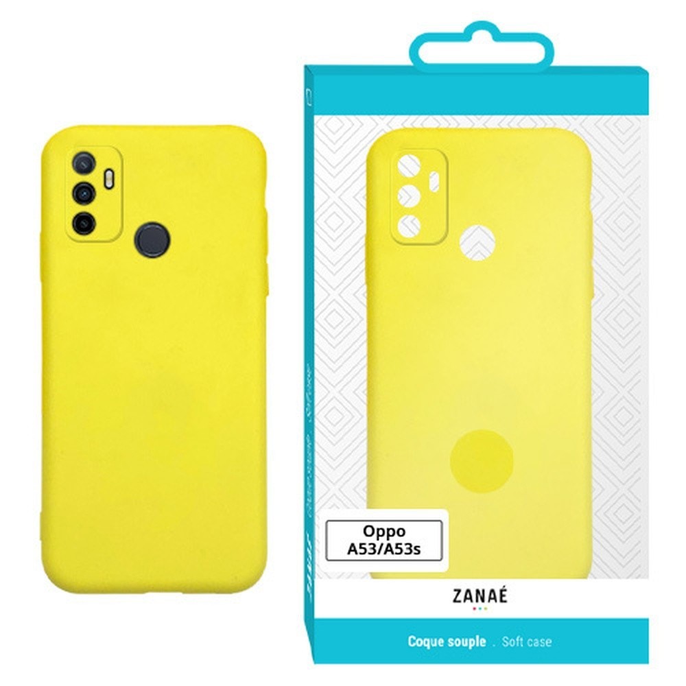 Coque Zanae Color Jaune pour Oppo A53 et A53s
