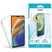 Coque 360 transparente pour Xiaomi Redmi 9C et Redmi 10A