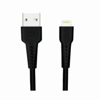Câble USB/Lightning noir de 1 mètre