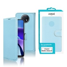 Etui Portefeuille Zanae Xiaomi Redmi Note 9T Bleu clair