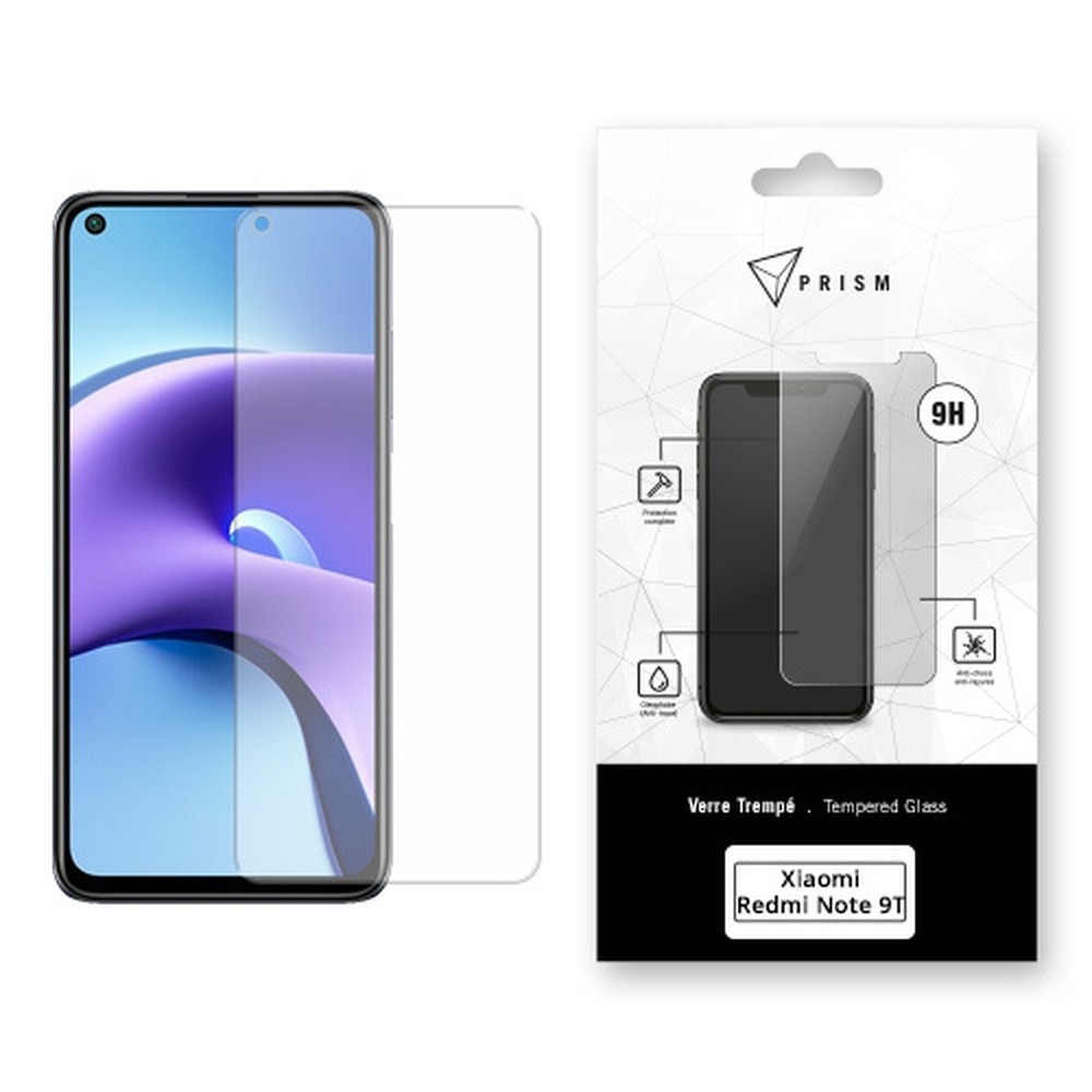 Verre trempé transparent pour Xiaomi Redmi Note 9T