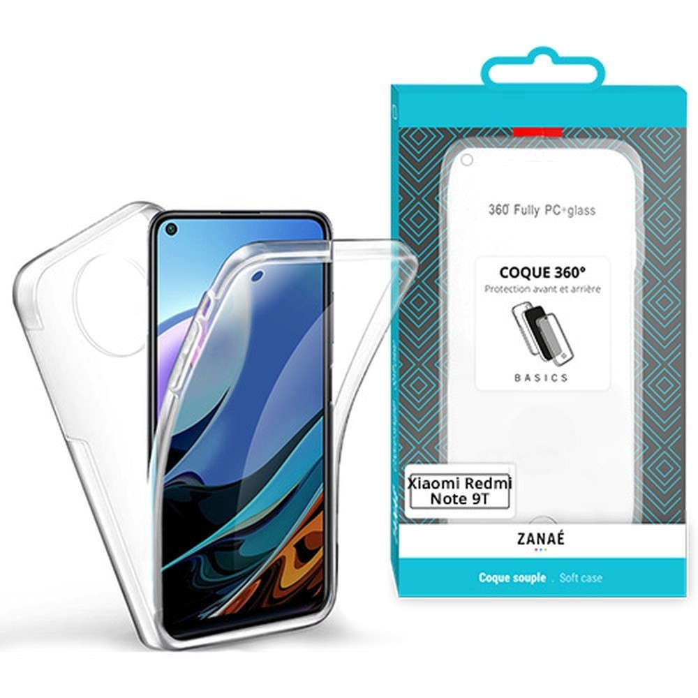 Coque 360 degrés transparente pour Xiaomi Redmi Note 9T