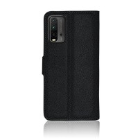 Etui portefeuille Zanae noir pour Xiaomi Redmi 9T offrant élégance et protection.