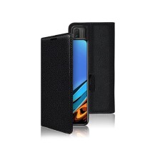 Etui portefeuille Zanae noir pour Xiaomi Redmi 9T offrant élégance et protection.