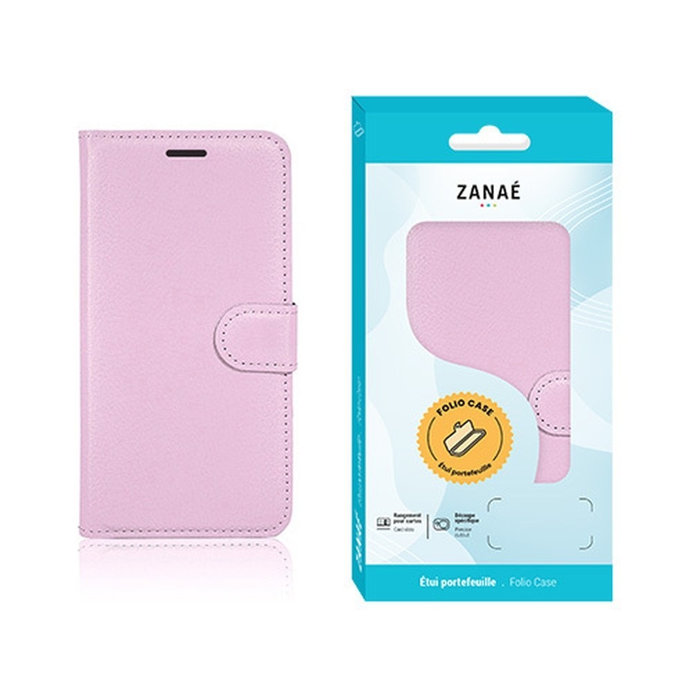 Étui portefeuille rose pour Xiaomi Redmi 9T avec fonctionnalité Stand