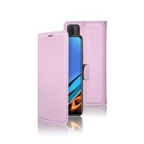 Étui portefeuille rose pour Xiaomi Redmi 9T avec fonctionnalité Stand