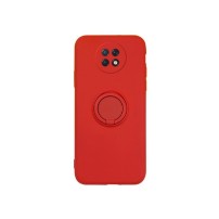 Coque rouge avec anneau rotatif pour Xiaomi Redmi Note 9T