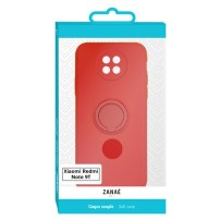 Coque rouge avec anneau rotatif pour Xiaomi Redmi Note 9T