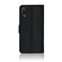 Etui Portefeuille Zanae noir pour Samsung Galaxy A02