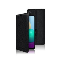 Etui Portefeuille Zanae noir pour Samsung Galaxy A02