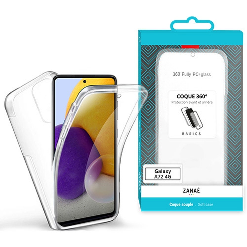 Coque 360 transparente pour Samsung Galaxy A72 4G