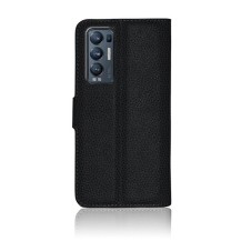 Etui portefeuille Zanae noir pour Oppo Find X3 Neo