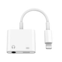 Adaptateur Lightning blanc pour audio et recharge