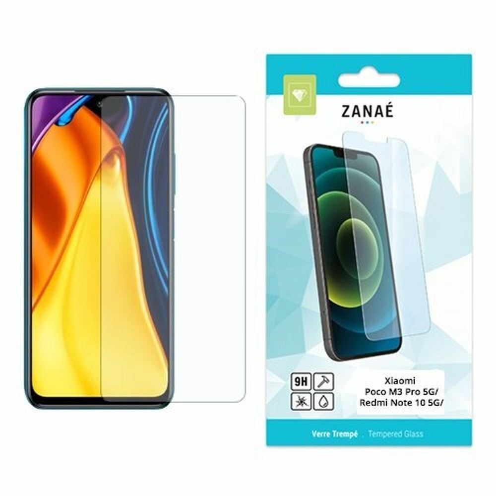 Verre trempé transparent pour Redmi Note 10 5G et Poco M3 Pro 5G