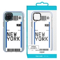 Coque billet d'avion transparente pour Galaxy A12 et M12