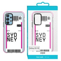 Coque transparente billet d'avion pour Galaxy A32 4G