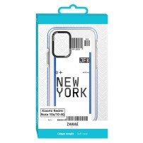 Coque transparente billet d'avion NEW YORK pour Redmi Note 10 et Poco M5s