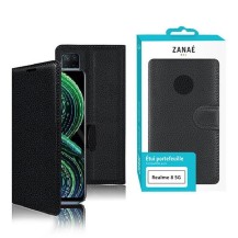 Étui portefeuille Zanae noir pour Realme 8 5G