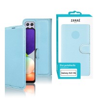 Étui portefeuille bleu clair pour Samsung Galaxy A22 et M22